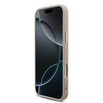 Apple iPhone 17 Pro Max Kılıf Guess Orjinal Lisanslı Gold Metal Kamera Çerçeveli 4G Desenli Metal Büyük 4G ve Yazı Logolu Kapak