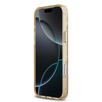 Apple iPhone 17 Pro Max Kılıf Guess Orjinal Lisanslı M-safe Şarj Özellikli Üçgen Logolu Simli Leopar Desenli Kapak