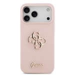 Apple iPhone 17 Pro Max Kılıf Guess Orjinal Lisanslı Grained Yazı Logolu Kapak