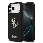Apple iPhone 17 Pro Max Kılıf Guess Orjinal Lisanslı Grained Yazı Logolu Kapak