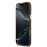 Apple iPhone 17 Pro Max Kılıf Guess Orjinal Lisanslı M-safe Şarj Özellikli 4G Desenli PU Metal Plaka Klasik Logolu Kapak