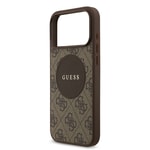 Apple iPhone 17 Pro Max Kılıf Guess Orjinal Lisanslı M-safe Şarj Özellikli Yazı Logolu Circle Classic Kapak