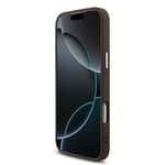 Apple iPhone 17 Pro Max Kılıf Guess Orjinal Lisanslı M-safe Şarj Özellikli Taşlı Üçgen Logo 4G Desenli Kapak