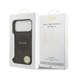 Apple iPhone 17 Pro Max Kılıf Guess Orjinal Lisanslı M-safe Şarj Özellikli Yazı Logolu Circle Classic Kapak
