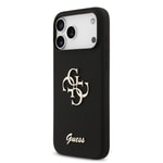 Apple iPhone 17 Pro Max Kılıf Guess Orjinal Lisanslı Grained Yazı Logolu Kapak