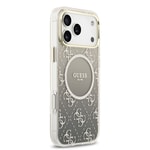 Apple iPhone 17 Pro Max Kılıf Guess Orjinal Lisanslı M-safe Şarj Özellikli 4G Desenli Simli Silikon Kapak
