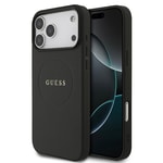 Apple iPhone 17 Pro Max Kılıf Guess Orjinal Lisanslı M-safe Şarj Özellikli Yazı Logolu PU Deri Kapak