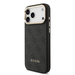 Apple iPhone 17 Pro Max Kılıf Guess Orjinal Lisanslı M-safe Şarj Özellikli Askılı ve 4G Logo Kartlıklı Kapak