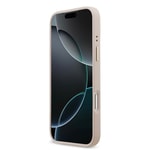 Apple iPhone 17 Pro Max Kılıf Guess Orjinal Lisanslı M-safe Şarj Özellikli Gold Metal Kamera Çerçeveli Taşlı 4G Logolu Kapak