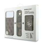 Apple iPhone 17 Pro Max Kılıf Guess Orjinal Lisanslı M-safe Şarj Özellikli Askılı ve 4G Metal Logolu Kartlıklı Kapak