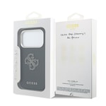 Apple iPhone 17 Pro Max Kılıf Guess Orjinal Lisanslı 4G Büyük Metal Kamera Çerçeveli PU Deri Resin Kapak