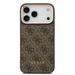 Apple iPhone 17 Pro Max Kılıf Guess Orjinal Lisanslı M-safe Şarj Özellikli Askılı ve 4G Logo Kartlıklı Kapak