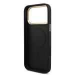 Apple iPhone 17 Pro Max Kılıf Guess Orjinal Lisanslı M-safe Şarj Özellikli 4G Metal Büyük Logolu Kartlıklı Kapak
