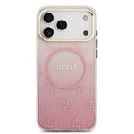 Apple iPhone 17 Pro Max Kılıf Guess Orjinal Lisanslı M-safe Şarj Özellikli 4G Desenli Simli Silikon Kapak