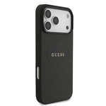 Apple iPhone 17 Pro Max Kılıf Guess Orjinal Lisanslı M-safe Şarj Özellikli Yazı Logolu PU Deri Kapak