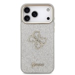 Apple iPhone 17 Pro Max Kılıf Guess Orjinal Lisanslı 4G Büyük Metal Kamera Çerçeveli ve Logolu Glitter Kapak