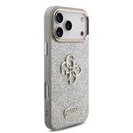 Apple iPhone 17 Pro Max Kılıf Guess Orjinal Lisanslı 4G Büyük Metal Kamera Çerçeveli ve Logolu Glitter Kapak