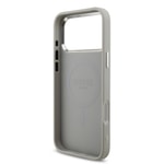 Apple iPhone 17 Pro Max Kılıf Guess Orjinal Lisanslı M-safe Şarj Özellikli Metal Kamera Çerçeveli Üçgen Logolu Glitter Kapak