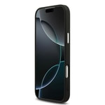 Apple iPhone 17 Pro Max Kılıf Guess Orjinal Lisanslı M-safe Şarj Özellikli Taşlı Üçgen Logo 4G Desenli Kapak
