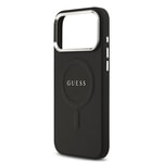 Apple iPhone 17 Pro Max Kılıf Guess Orjinal Lisanslı M-safe Şarj Özellikli Klasik Yazı Logolu PU Deri Kapak