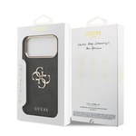 Apple iPhone 17 Pro Max Kılıf Guess Orjinal Lisanslı Gold Metal Kamera Çerçeveli 4G Desenli Metal Büyük 4G ve Yazı Logolu Kapak
