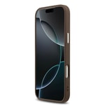 Apple iPhone 17 Pro Max Kılıf Guess Orjinal Lisanslı Gümüş Metal Kamera Çerçeveli 4G Desenli Metal Büyük 4G ve Yazı Logolu Kapak