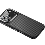 Apple iPhone 17 Pro Max Kılıf Karbon Fiber Görünümlü Wlons Marin Kapak