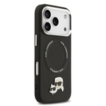 Apple iPhone 17 Pro Max Kılıf Karl Lagerfeld Orjinal Lisanslı M-safe Şarj Özellikli Metal Kamera ve Buton Tasarımlı K&C PU Deri Kapak
