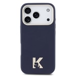 Apple iPhone 17 Pro Max Kılıf Karl Lagerfeld Orjinal Lisanslı M-safe Şarj Özellikli Gold Kamera Çerçeveli KHEAD Metal Logolu PU Deri Kapak