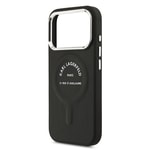 Apple iPhone 17 Pro Max Kılıf Karl Lagerfeld Orjinal Lisanslı M-safe Şarj Özellikli Metal Kamera ve Buton Tasarımlı Paris RSG PU Deri Kapak