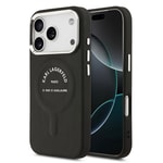 Apple iPhone 17 Pro Max Kılıf Karl Lagerfeld Orjinal Lisanslı M-safe Şarj Özellikli Metal Kamera ve Buton Tasarımlı Paris RSG PU Deri Kapak