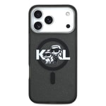 Apple iPhone 17 Pro Max Kılıf Karl Lagerfeld Orjinal Lisanslı Parlayan Simli Karl & Choupette Sketch Logo Kapak