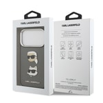 Apple iPhone 17 Pro Max Kılıf Karl Lagerfeld Orjinal Lisanslı Metal Logolu K&C Heads Pin Kapak