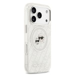 Apple iPhone 17 Pro Max Kılıf Karl Lagerfeld Orjinal Lisanslı Parlayan Simli Karl & Choupette Heads Kapak