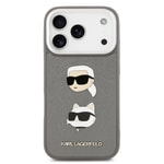 Apple iPhone 17 Pro Max Kılıf Karl Lagerfeld Orjinal Lisanslı Metal Logolu K&C Heads Pin Kapak