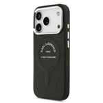 Apple iPhone 17 Pro Max Kılıf Karl Lagerfeld Orjinal Lisanslı M-safe Şarj Özellikli Metal Kamera ve Buton Tasarımlı Paris RSG PU Deri Kapak
