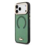 Apple iPhone 17 Pro Max Kılıf Lacoste Orjinal Lisanslı M-safe Şarj Özellikli Gold Timsah Logolu Buzlu Kapak