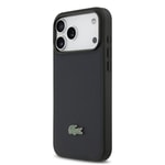 Apple iPhone 17 Pro Max Kılıf Lacoste Orjinal Lisanslı M-safe Şarj Özellikli PU Pike Desenli Metal Logolu Kapak
