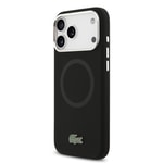 Apple iPhone 17 Pro Max Kılıf Lacoste Orjinal Lisanslı M-safe Şarj Özellikli İkonik Logolu Metal Kamera Çerçeveli Silikon Kapak