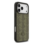 Apple iPhone 17 Pro Max Kılıf Lacoste Orjinal Lisanslı M-safe Şarj Özellikli PU Deri Tasarımlı Kartlıklı Karışık Monogram Desenli Kapak