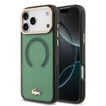 Apple iPhone 17 Pro Max Kılıf Lacoste Orjinal Lisanslı M-safe Şarj Özellikli Gold Timsah Logolu Buzlu Kapak