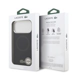 Apple iPhone 17 Pro Max Kılıf Lacoste Orjinal Lisanslı M-safe Şarj Özellikli İkonik Logolu Metal Kamera Çerçeveli Silikon Kapak