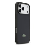 Apple iPhone 17 Pro Max Kılıf Lacoste Orjinal Lisanslı M-safe Şarj Özellikli PU Pike Desenli Metal Logolu Kartlıklı Kapak