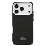 Apple iPhone 17 Pro Max Kılıf Lacoste Orjinal Lisanslı M-Safe Şarj Özellikli PVC Pike Desenli Arka Yüzey İkonik Timsah Dokuma Logolu Kapak
