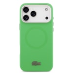 Apple iPhone 17 Pro Max Kılıf Lacoste Orjinal Lisanslı M-safe Şarj Özellikli İkonik Logolu Metal Kamera Çerçeveli Silikon Kapak