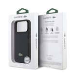 Apple iPhone 17 Pro Max Kılıf Lacoste Orjinal Lisanslı M-safe Şarj Özellikli PU Pike Desenli Metal Logolu Kapak