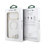 Apple iPhone 17 Pro Max Kılıf Lacoste Orjinal Lisanslı M-safe Şarj Özellikli Gold Timsah Logolu Buzlu Kapak