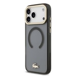 Apple iPhone 17 Pro Max Kılıf Lacoste Orjinal Lisanslı M-safe Şarj Özellikli Gold Timsah Logolu Buzlu Kapak