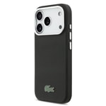 Apple iPhone 17 Pro Max Kılıf Lacoste Orjinal Lisanslı M-Safe Şarj Özellikli PVC Pike Desenli Arka Yüzey İkonik Timsah Dokuma Logolu Kapak