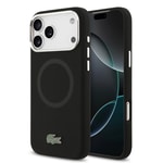 Apple iPhone 17 Pro Max Kılıf Lacoste Orjinal Lisanslı M-safe Şarj Özellikli İkonik Logolu Metal Kamera Çerçeveli Silikon Kapak